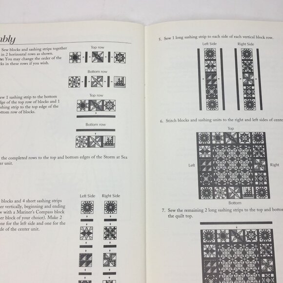 Vintage 1993 Samplings From The Sea Sampler Series Rosemary Makhan Quilting Book - Picture 8 of 11